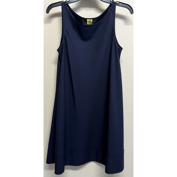 Theory Dacey W Women's Wool Blend Tent Dress Size 8 Pockets Charcoal Black - Picture 8 of 11